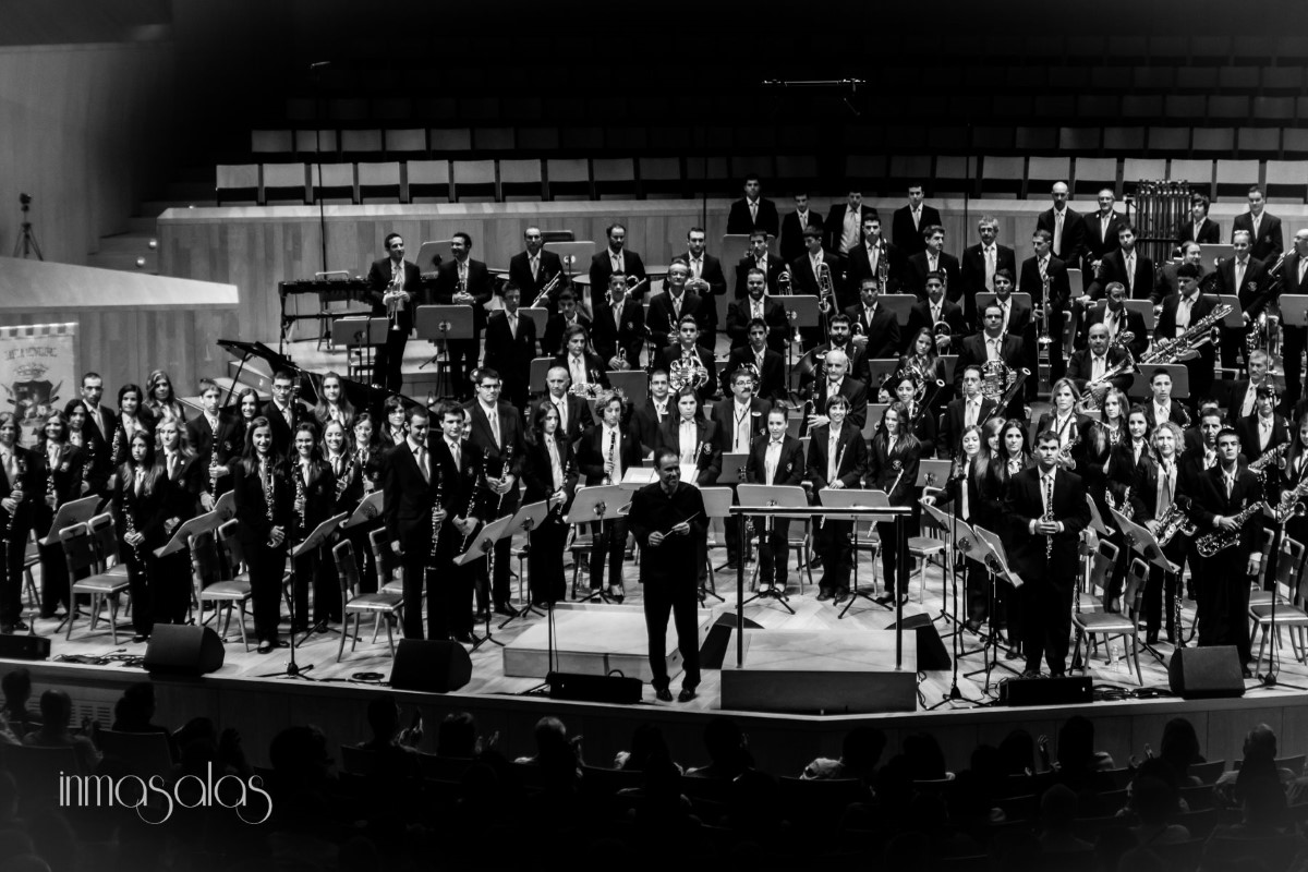 Soberbio concierto de la Banda de Música de Ejea en el Auditorio de Zaragoza